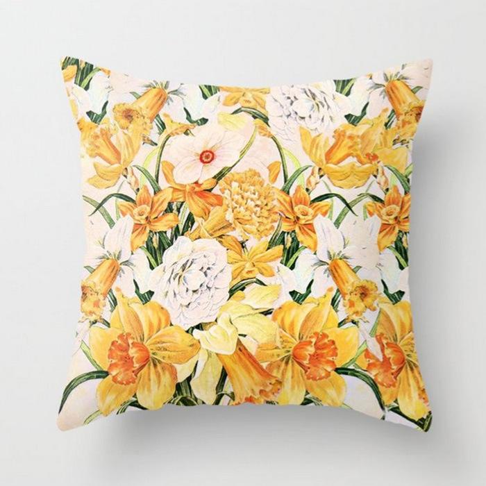 45x45cm Geometric Yellow Giraffe Animal Design Throw Pillow Cover Sofa Office Seat Car Lumbar Cushion Cushion Cover Home Decor
