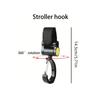 Universal Baby Stroller Hooks Accessories 360 Degree Large Hooks Umbrella Car Magic Tape Hooks 2 Pcs Set Home Essentials