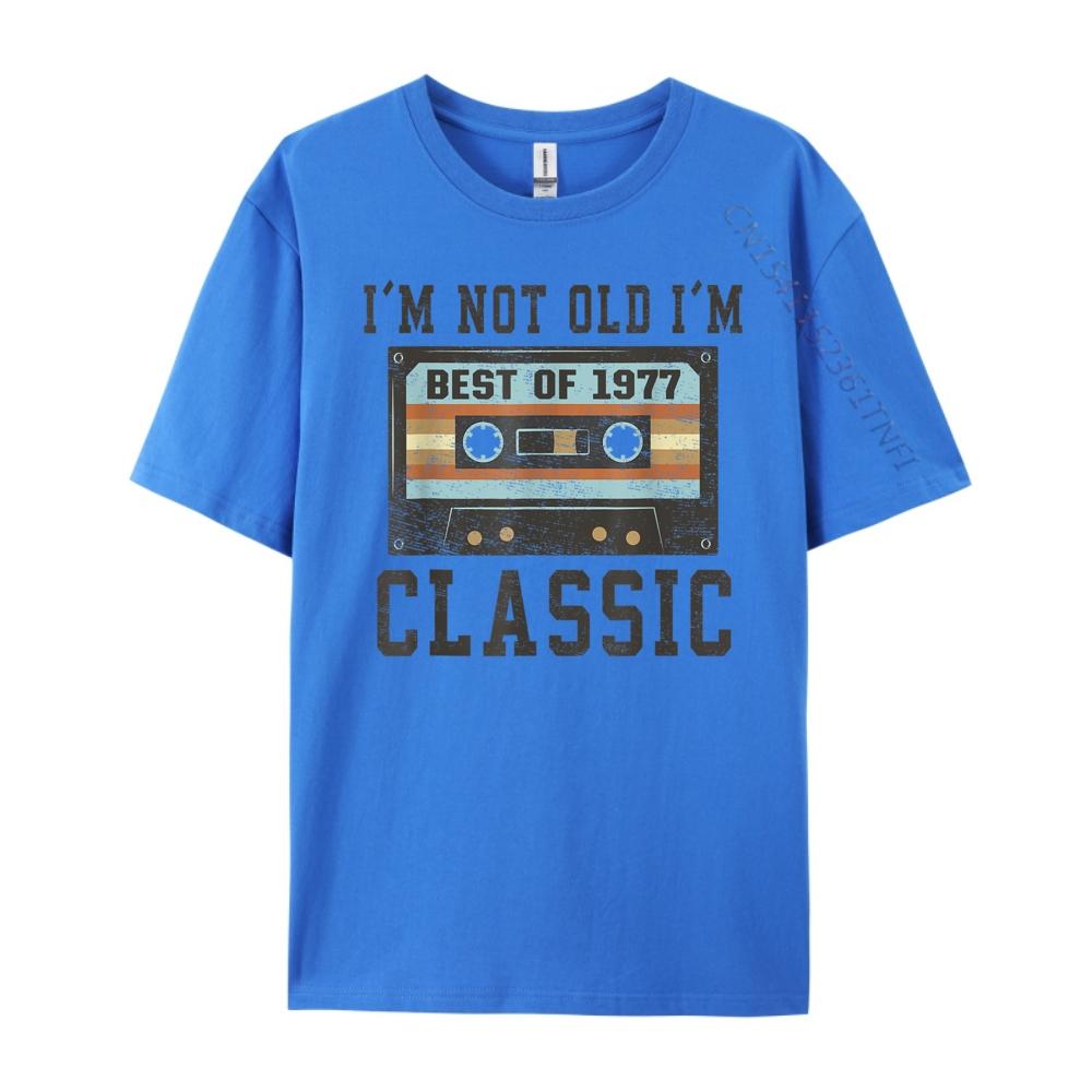 I M Not Old I M Classic Cassette Tape 1977 Birthday Oversized T Shirt Men Mens Shirts Graphic Cotton Streetwear Short Sleeve