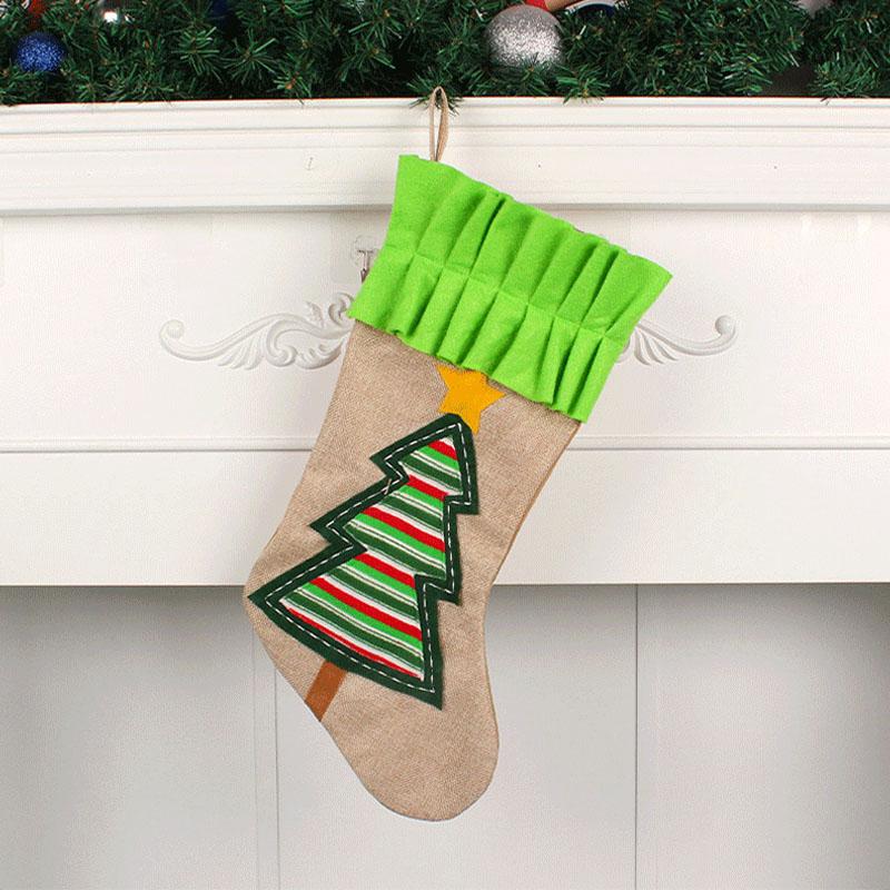 Weihnachten Süßigkeiten Tasche Weihnachten Baum Hängen Socken Santa Elch Strümpfe Dekoration Geschenke Socken Anhänger Festival Dekoration