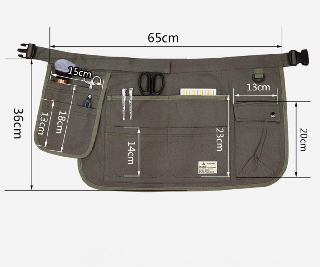 Stylish and Cute Cafe Apron, Short Apron, Half-length Apron with Pocket, Plain Apron, Waist Wrap, Waterproof and Stain-resistant, Simple Apron for