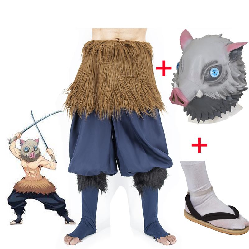 Costume Inosuke Hashibira Demon Slayer - Taglia L Completo Di Pantaloni E Ghette