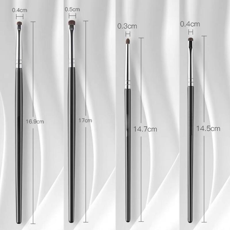 4/6Pcs Eye Detail Brushes Set Horse Hair Eyeshadow Brushes Undereye Smudge Brushes Soft Eyeliner Brush Perfect Eye Makeup Tools