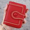 Korean Style Women's Litchi Pattern Embroidered Wallet with Zipper & Buckle