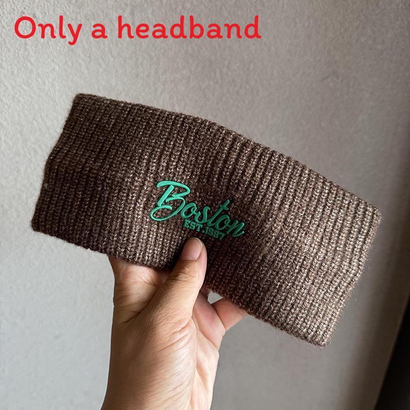 Korea Fashion Letter Headband For Women And Men With Knitted Material Fall Winter Accessory