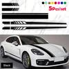 5pcs Racing Stripe Vinyl Decal Kit- Waterproof Car Hood& Body Stickers with Mirror Decals(Glossy Finish)
