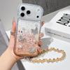 Star diamond Epoxy is suitable for Apple 15PROMAX mobile phone case love glitter with pearl rhinestone butterfly 14Pro.