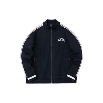 Color Block Knitted Sports Jacket Men Jackets Black 152338706-2