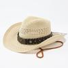 New western cowboy straw hat European and American gradual change color retro panama straw hat fashion jazz top hat