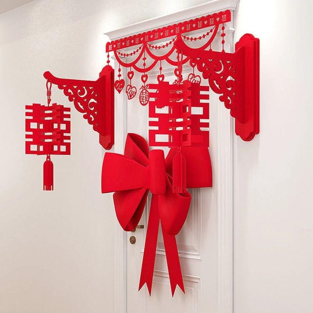 Non-woven Hanging Banner Chinese Style Wall Ornaments Door Decorations  Curtains Decor
