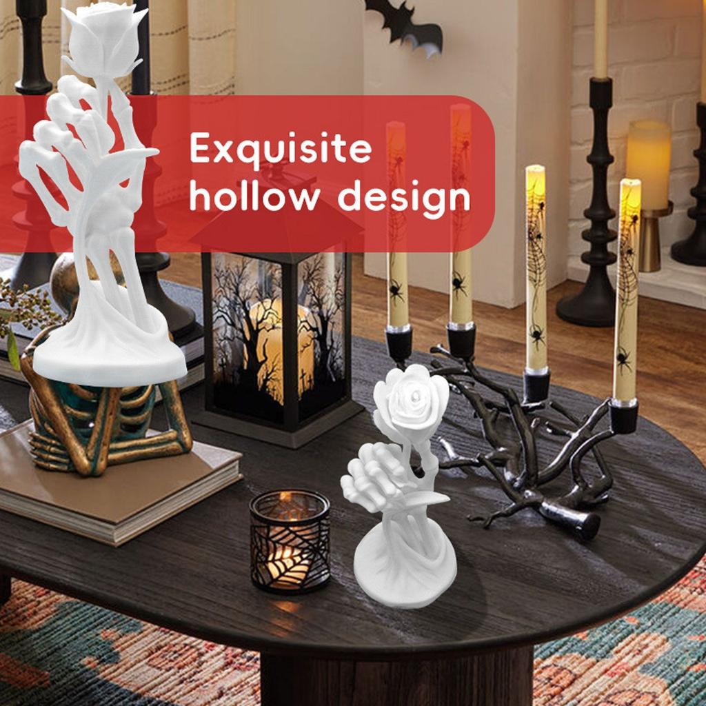 Halloween Creative Rose Skeleton Figurine