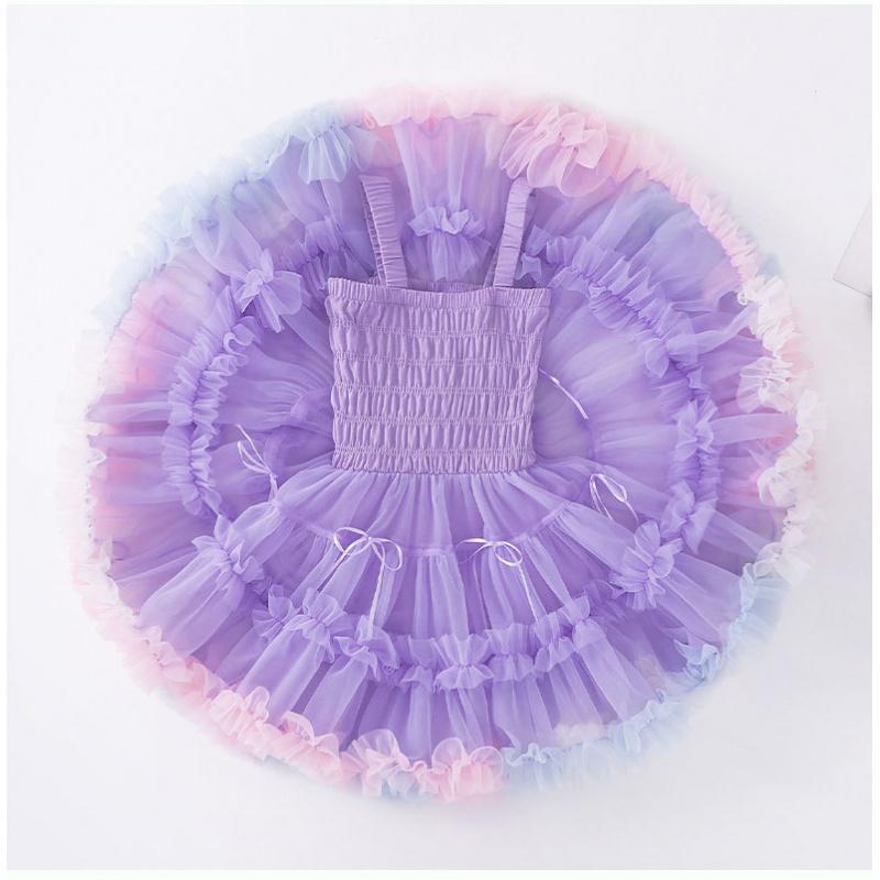 Girls' Strap Dress Summer New Style Baby Girl Children'S Day Bowknot Dress Princess Dress