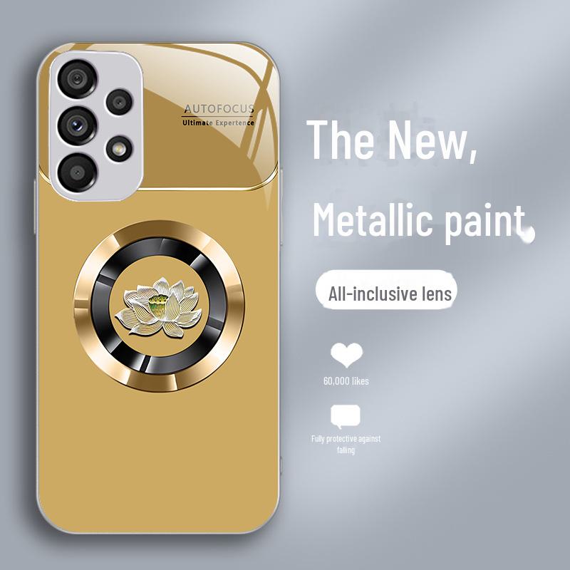 

Samsung S23Ultra Metal Liquid S21 Ring Lotus S10e Advanced Anti-Fall S20 Case S9 Plus