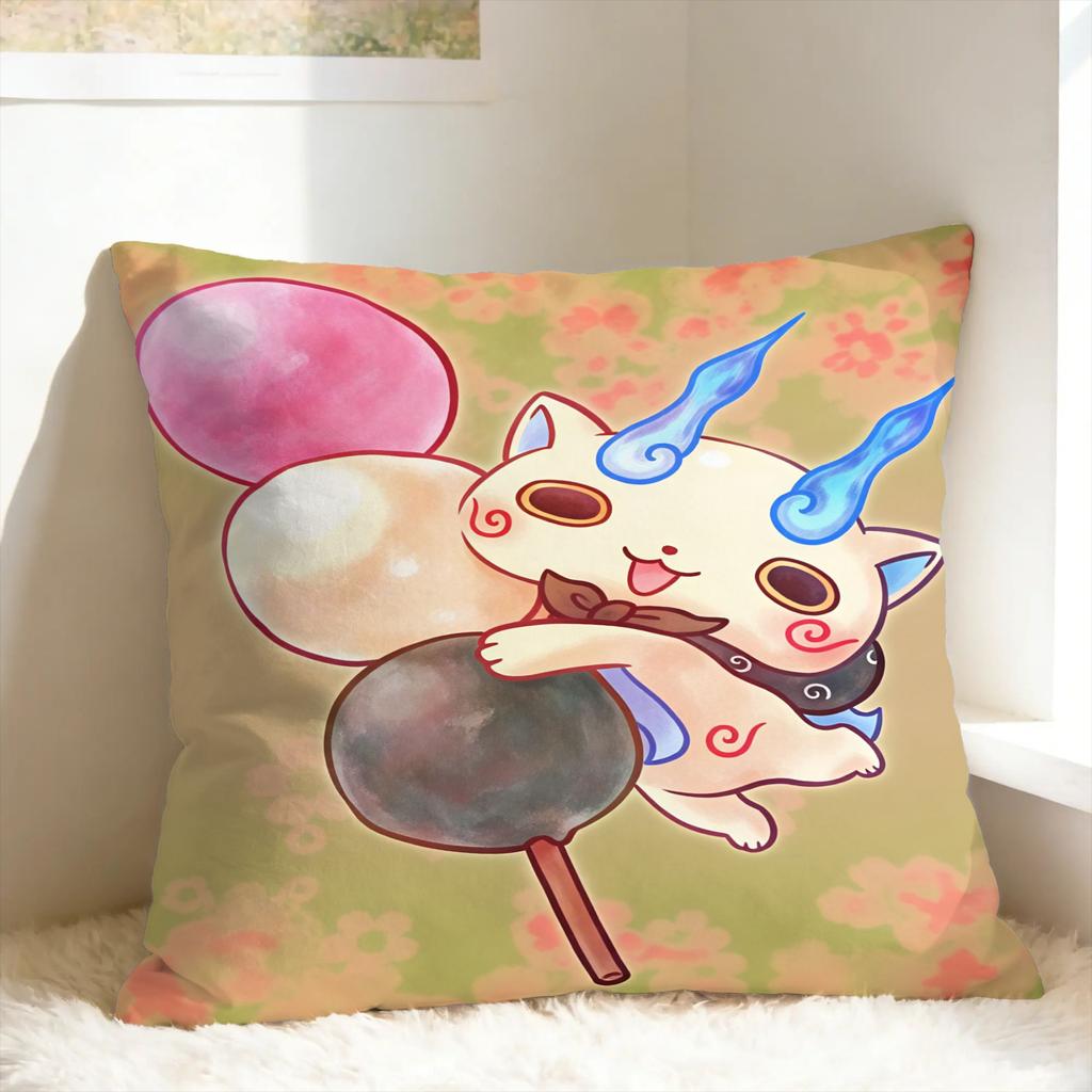 Pillow Cover Anime Yokai Cute Watch Maple Vintage Pillow Case For Sofa Home Decoration Pillowcases
