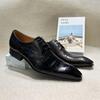 Men's Luxury Italian Leather Oxfords Shoes Brown/Black Lace-Up Wedding Business Formal New Fashion