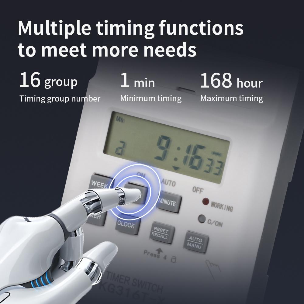 TNCE 15/30/60A Time Control Switch 220V for Street Light Advertising Board Water Pumps Programming Power Failure Timer module3