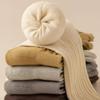 Solid Color Knitted Long Socks Cotton Cuffs Ruffles Socks Casual Middle Tube Socks  Girls