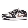 Jordan Air Jordan 1 Slip Resistant Coverage Low top Vintage Basketball Shoes Men's Black Brown 553558-132(Team-)