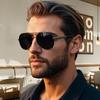 Retro Vintage Oversized Frame Fashion Glasses for Men & Women Classic Double Beam Design Ideal for Casual Formal Occasions