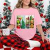 Maglietta casual da donna con stampa, scollo tondo, pullover, manica corta
