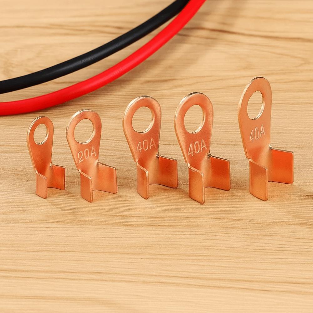 OT Type Wire Terminal Red Copper Binding Post Sheet Terminal Open Mouth Cable  Wire Wiring