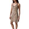 New party simple close-fitting v-neck suspender leopard print dress for women