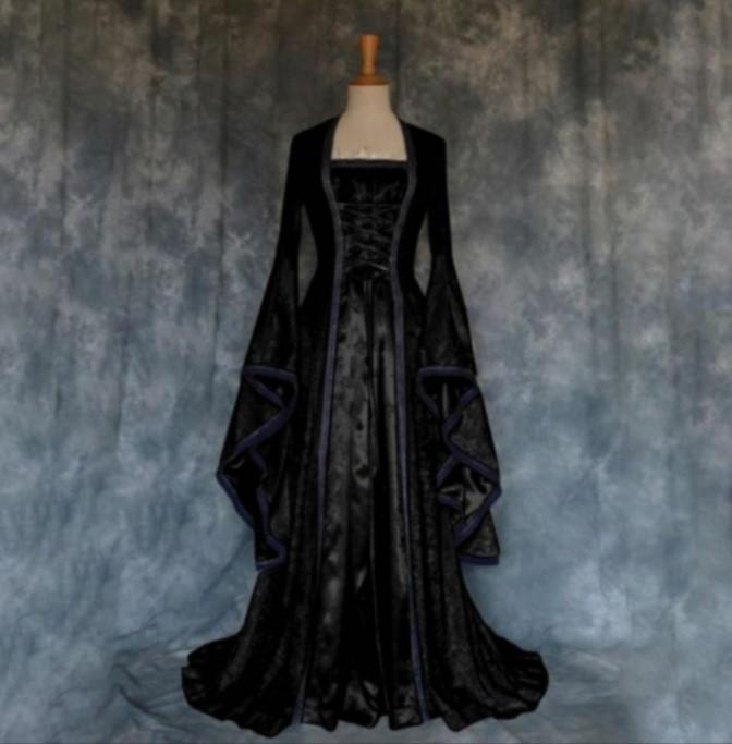 Rochie Artistică Medievală Retro de Halloween pentru Joc de Rol 2023