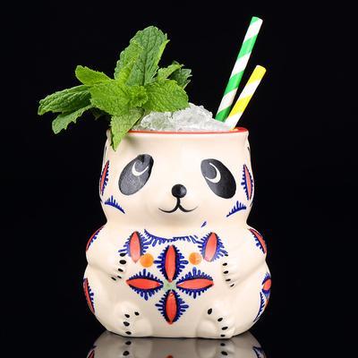 Niedliche Keramik-Panda-TIKI-Tasse, Amerika-Bar, beliebte Party-Cocktail-Tasse, Restaurant, molekularer Lebensmittelbehälter, Sorbet-Mischweinbecher