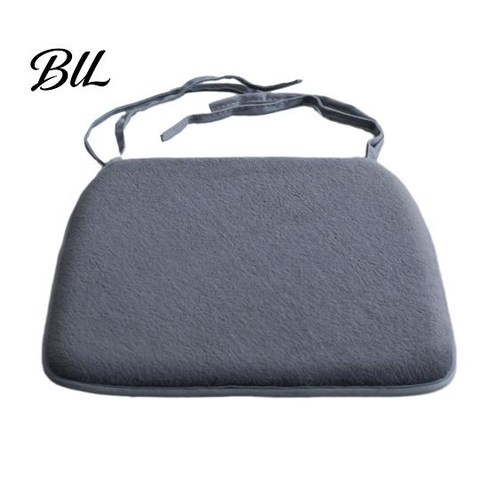 Soft Fluffy Seat Cushion for Home Office Plush Chair with Ties, Cozy Non-slip Cushion, 15.75" Skin-friendly Warm Winter x Dining Comfortable Mat Desk