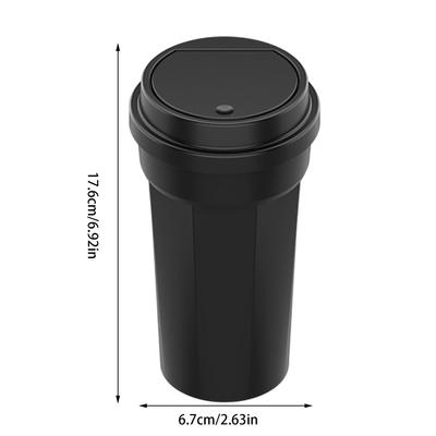 Cup-Shaped Car Trash Can Portable Automotive Garbage Bin, Travel Camping Road Trip Driving Truck SUV Backseat Commuting Supplies