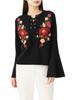 2023AW Flower Flare Knit Top 27 Black [Grace Continental] Women's