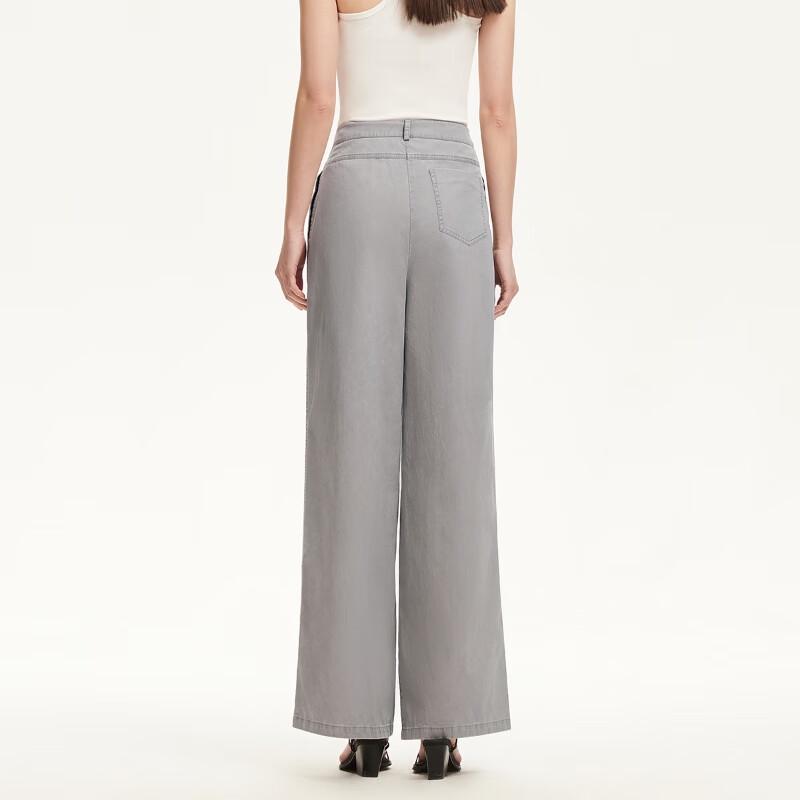 VEROMODA Women's Mid-Waist Pleated Straight-Leg Casual Pants