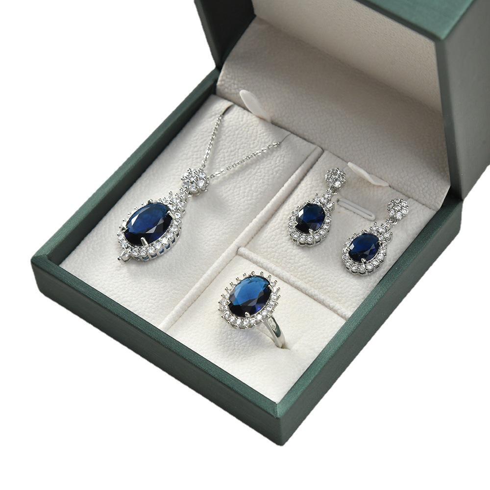 Sada šperkovníc z brúsenej PU kože – Organizér na prstene, prívesky a náušnice