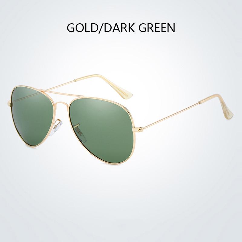 Classic Pilot Men Sunglasses Vintage Metal Ray Sun Glasses Women Mirror Colors Driving Male Shades UV400