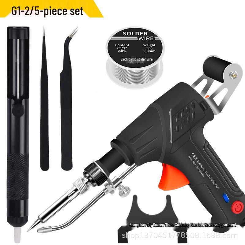 60W Handheld Auto Soldering Gun with Inner Heating, Solder Feed, and Constant Temp for Household Use