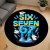 1pc Six Seven 67 Round Chair Mat Office Area Rug - Non-Slip, Floor Mat for Office, Bedroom, and Indoor Decor P127164