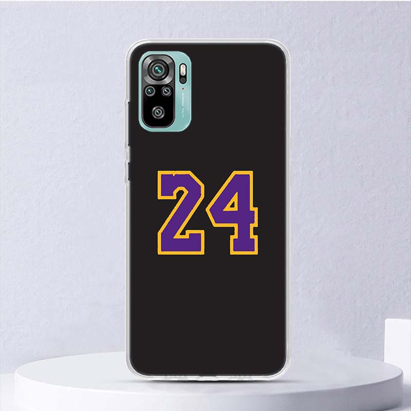 Basketball 23 24 Number Soft Case For Xiaomi Redmi Note 14 13 12S 11S 10S 12 Pro Plus Phone Cover 11 10 11E 11T Note14 Shell Coq