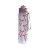 Durable 800ML Water Bottle Bow Flower Printed Leak Proof Straw Cup Large Capacity Plastic Water Cup Travel