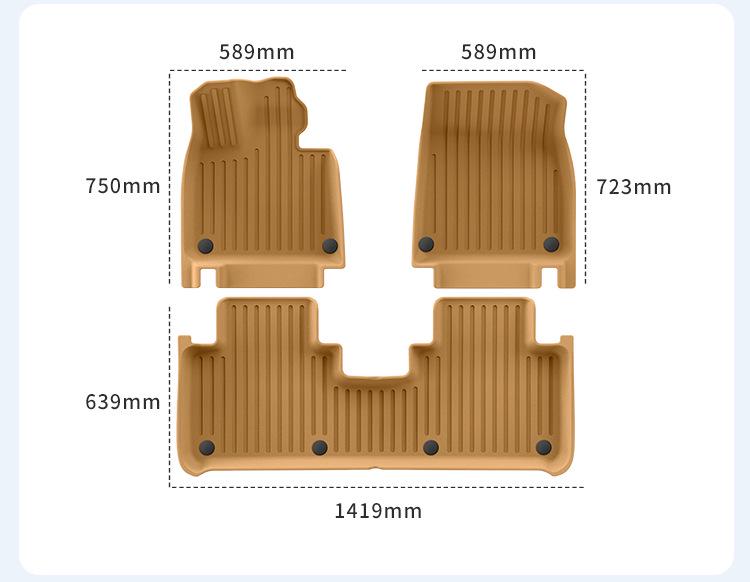 Compatible TPE Car and Trunk Floor Mats for 25 Ideal i6 Models - All-Weather Protection