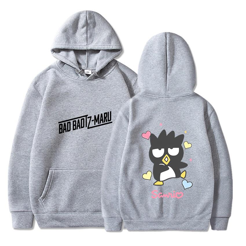 Bad Badtz Maru Hoodies Men Women Autumn Winter Hooded Pullover Sweatershirt Boys Girls Student Hip Hop Hoddie Sweatshirts