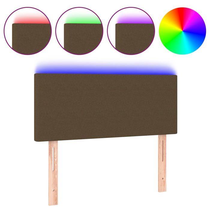 VidaXL LED Headboard Bedroom Furniture Single Bed Accessory Headboard Frame Interior Dark Brown 3121317