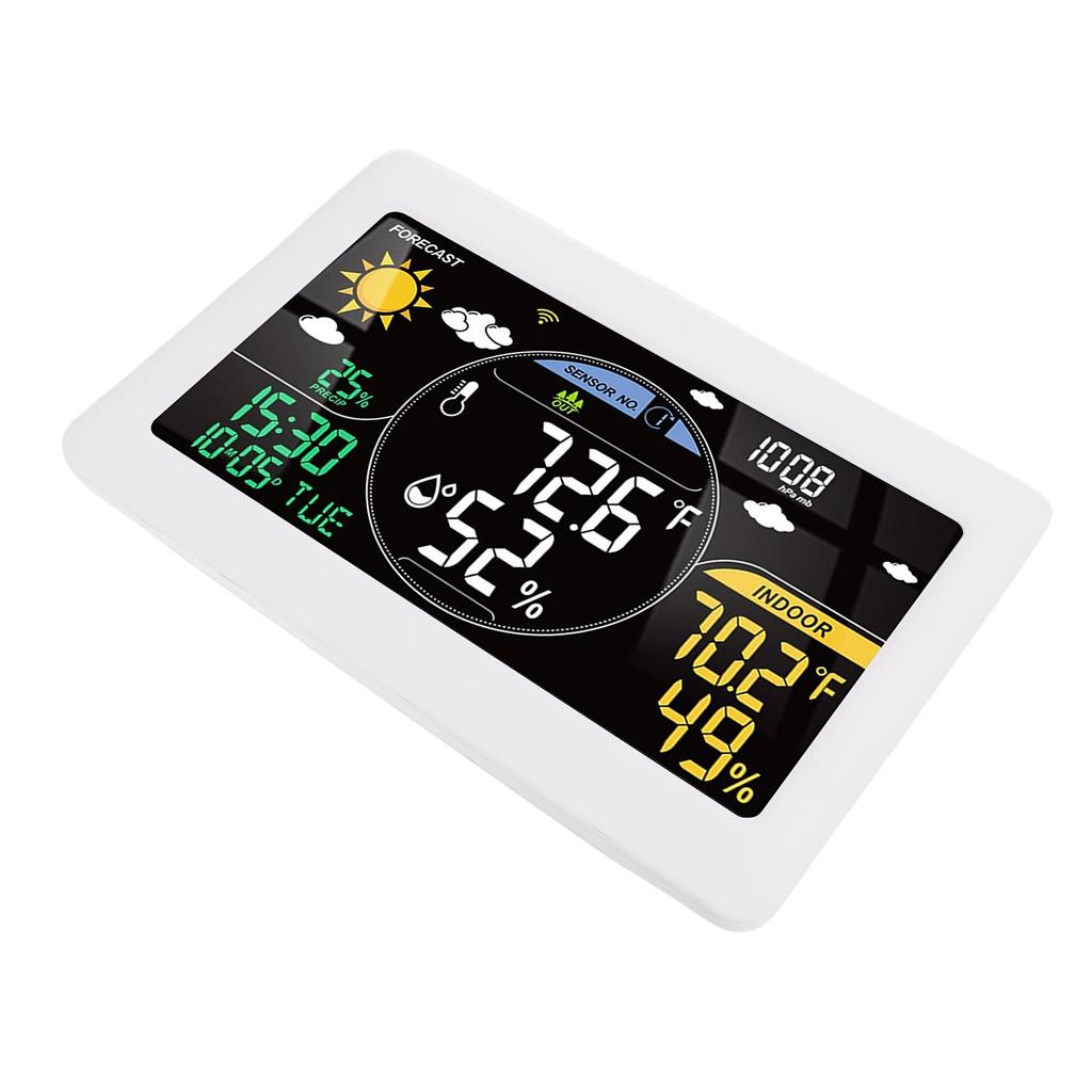 LCD Display   Kit, Indoor Outdoor Wifi Temperature Humidity Weather Forecast, 12-24H Forecast with APP, for Home and   Use