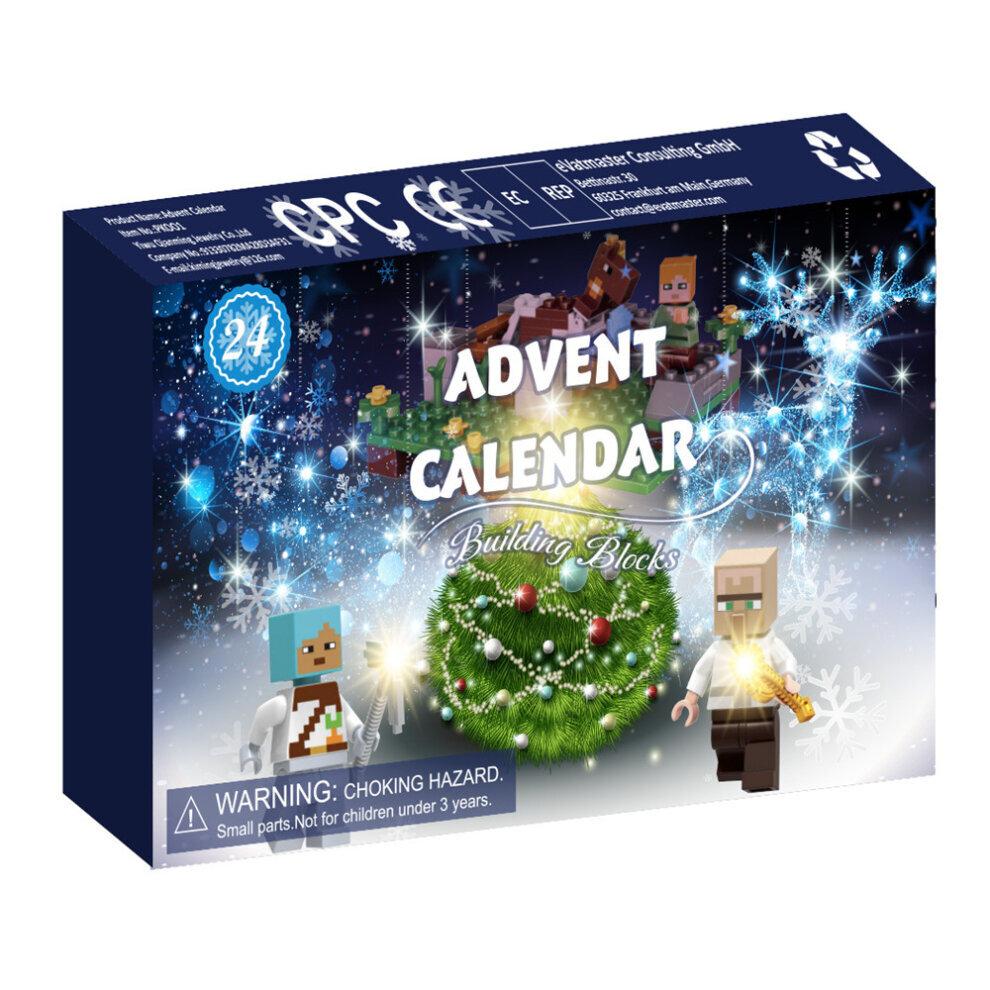 Kinder Weihnachten Minecraft Figuren 24 Tage Countdown Adventskalender Spielzeug Überraschung Weihnachtsgeschenke