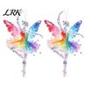 Fence Branch Decorations 2Pcs Glitter Ballet Girl Keychain, 2D Acrylic Hanging Pendant for Bag Backpack, Sparkling Personalized Gift Ideas Dancer Car