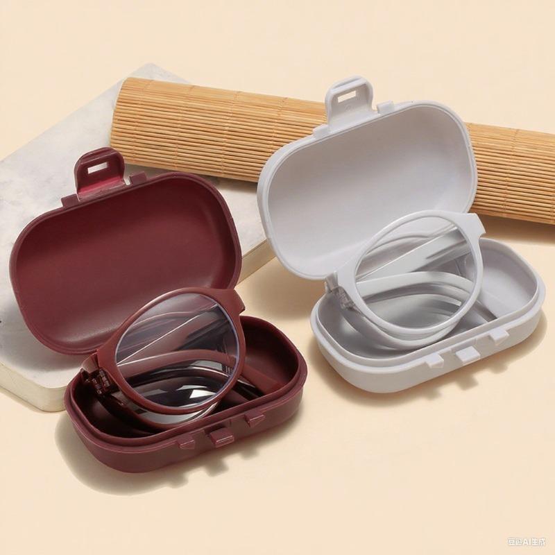 Folding Reading Glasses with Case Anti Blue Light Eyeglasses Presbyopia Retro Unisex Pocket Glasses Portable Glasses Men Women