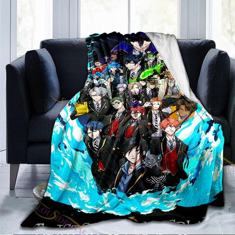 Cartoon Wonderland Blanket NRC School Adventure Game Series Flannel Throw Blanket for Couch Sofa Cozy Plush Blanket for Kids