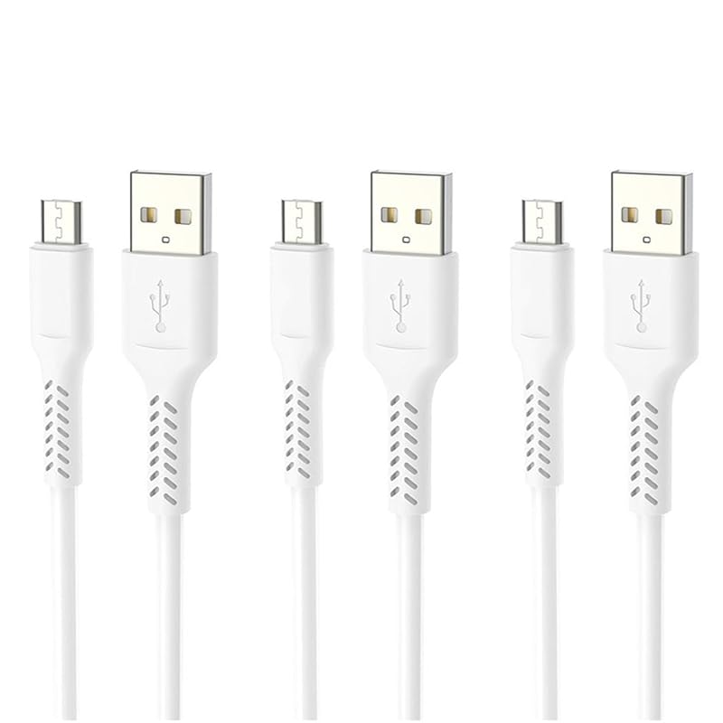 3 Pack of ALINNA Micro USB Cables, Android Charger Cord Sync & Fast Charging (2.1A) Cable Compatible with Galaxy S7 S6 J7 Edge Note 5, Kindle, 3