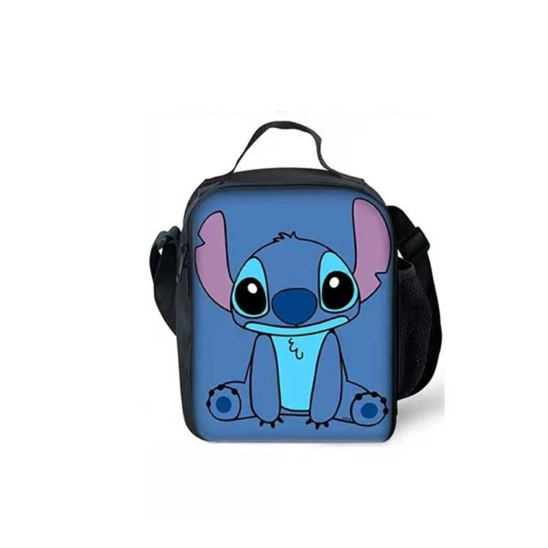 Stitch Lunch Bag With Polyester Material For School Daily Use And Lightweight Carrying