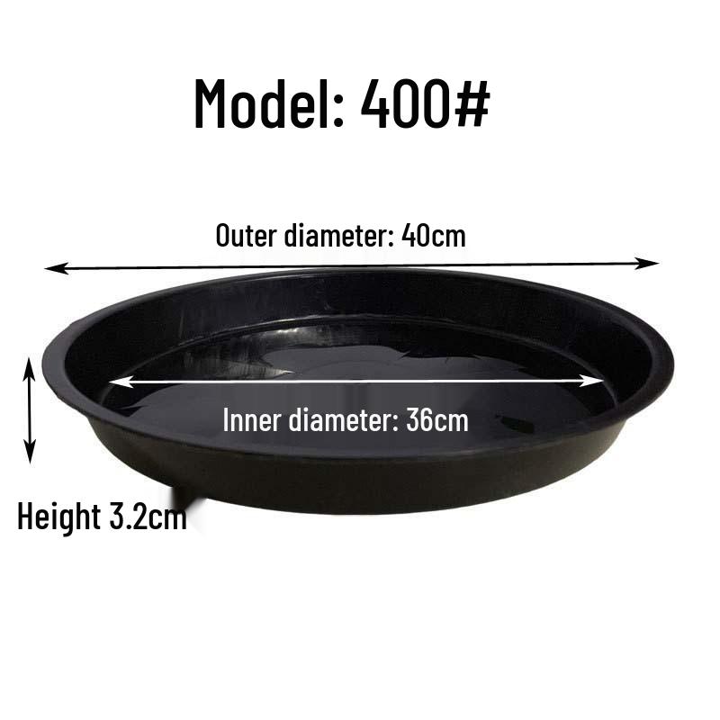 Thickened Round Plastic Flower Pot Water Tray - Large Draining Base for Succulents & Golden Pothos.