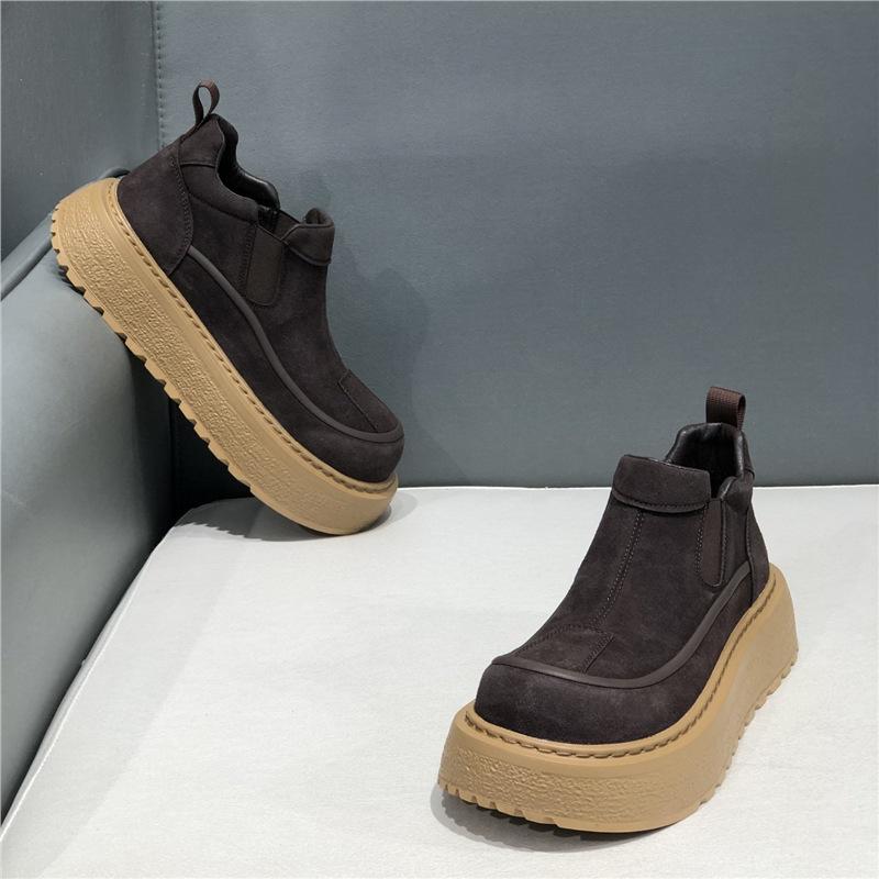 Winter platform derby shoes casual warm round head warm comfortable casual ok